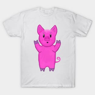 Shocking Pink Pig T-Shirt